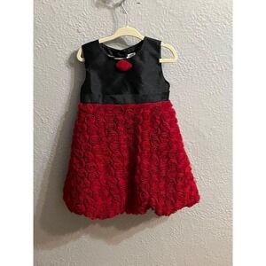 Girls red & black sleeveless dress‎ Wendy bellissimo Size 24 months